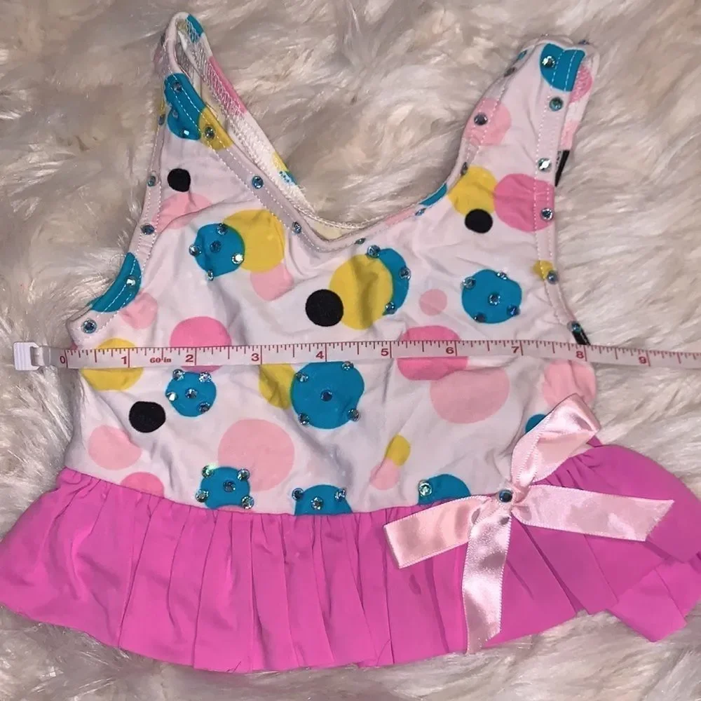 Splish Splash Old Time Bathing Suit Style Dance Costume with Swarovski Crystals